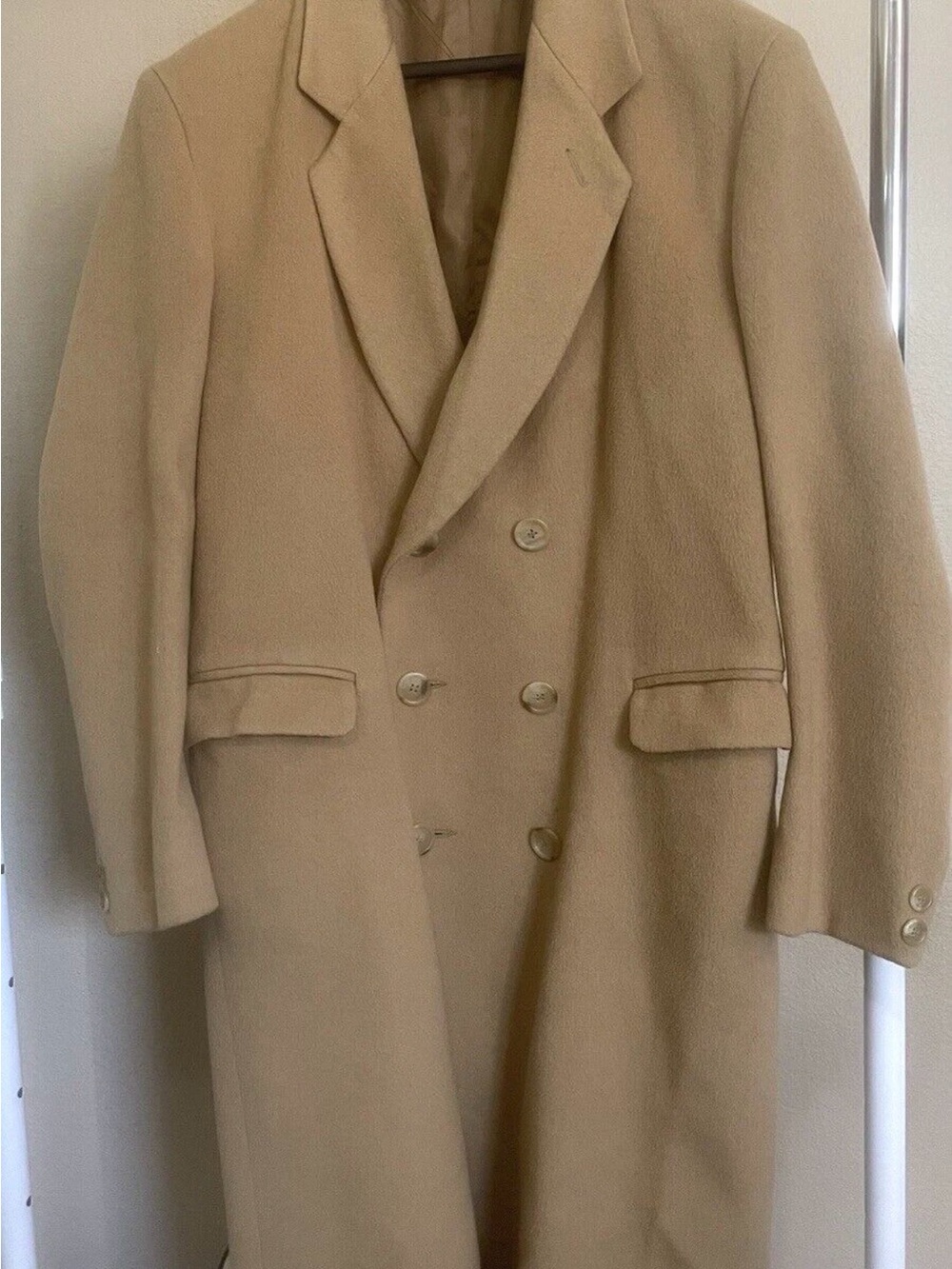 Men's Falcone Tall Wool Blend Top Coat 3 Button- 44L